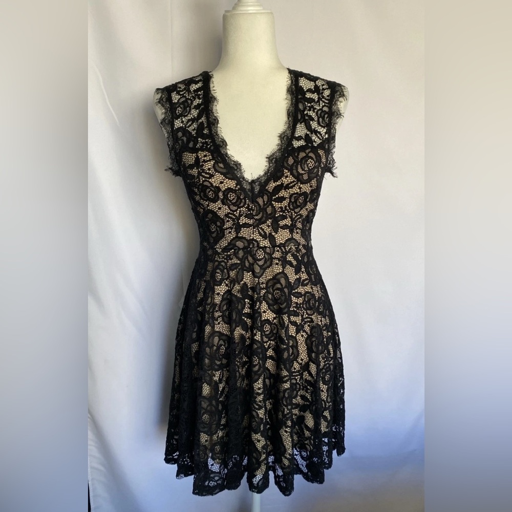 Windsor Black Lace Detail dress